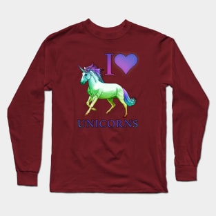 I Love Unicorns Long Sleeve T-Shirt